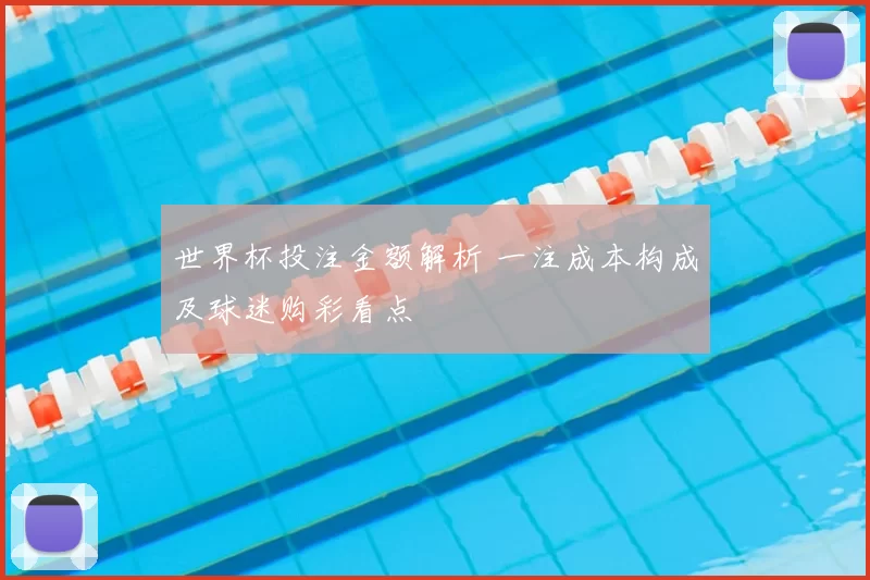 世界杯投注金额解析 一注成本构成及球迷购彩看点